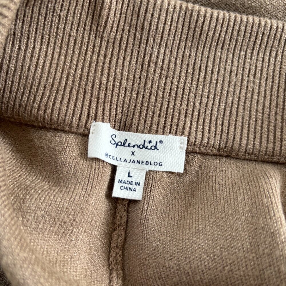 Splendid x Cella Jane | Wide-Leg Sweater Pant | Cocoa Brown | Size L | NWT - Picture 6 of 8
